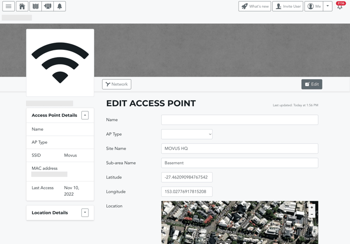 Edit Access Point Page