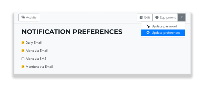 Mentions Notification Preferences